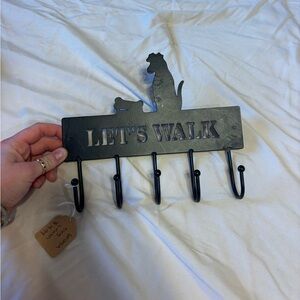 Brand New! Black Metal Dog Leash Holder